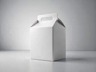 Blank White Cardboard Food Packaging Template Mockup - 3D Render for New Design