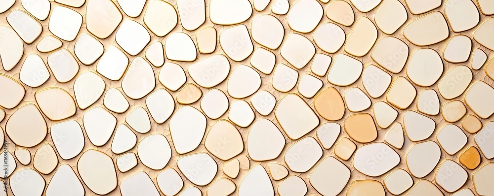 Poster mosaic abstract background concept. stylish, smooth pebbles with a soothing color palette for modern