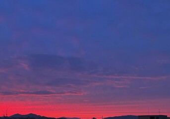 sunset in the mountains