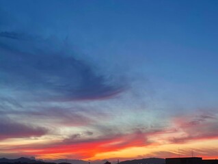 sunset in the sky
