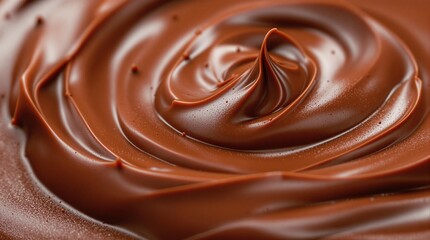 Close-Up of Glossy Chocolate Mousse Texture, Whipped Ganache, Mocha Mousse Color 2025