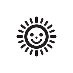 Sun silhouette icon vector symbol design illustration.