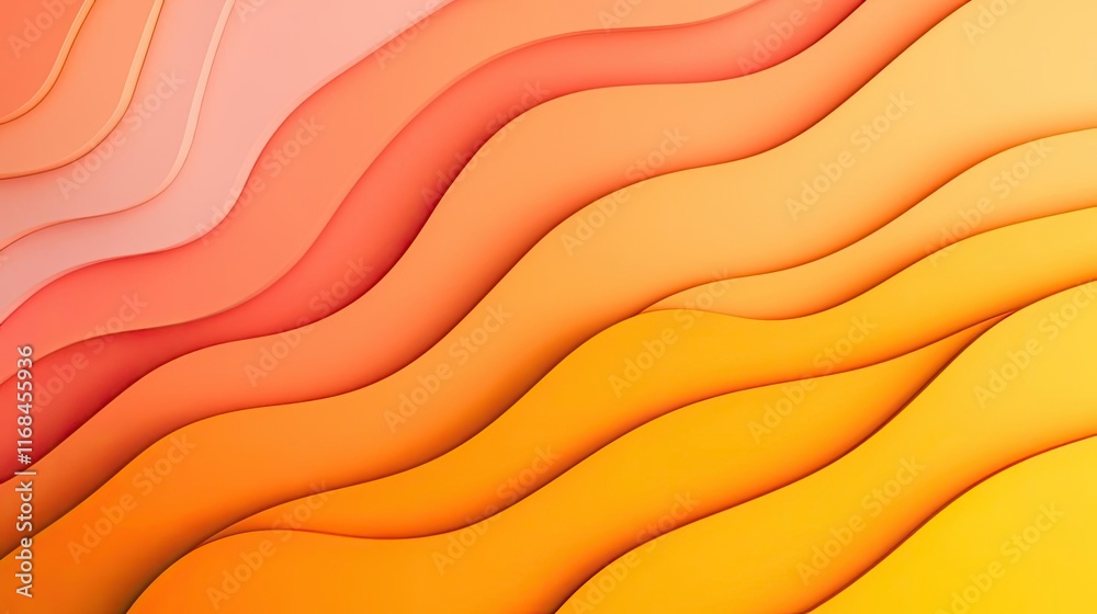 Poster velvet abstract background concept. vibrant abstract waves in orange and pink tones create an inviti