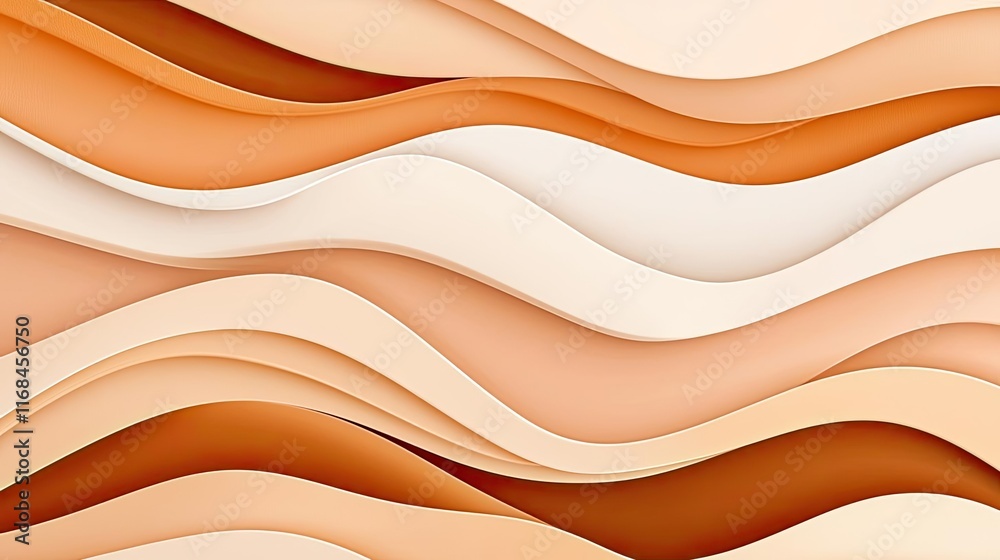 Poster Velvet abstract background concept. Abstract wave pattern in pastel colors creating a soothing and modern design.