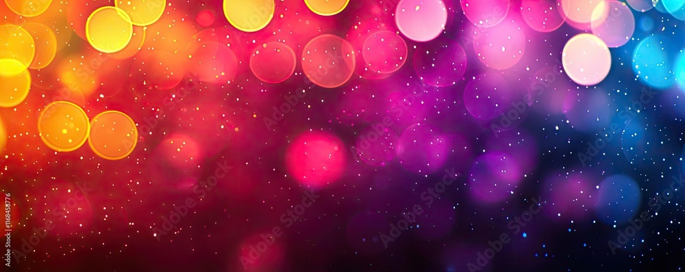 Aufkleber Rainbow abstract background concept. Vibrant bokeh lights create a colorful and dreamy background for creative projects.