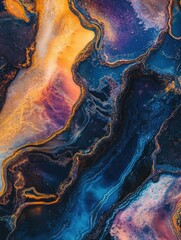 Naklejka premium Vibrant Cosmic Abstract Art