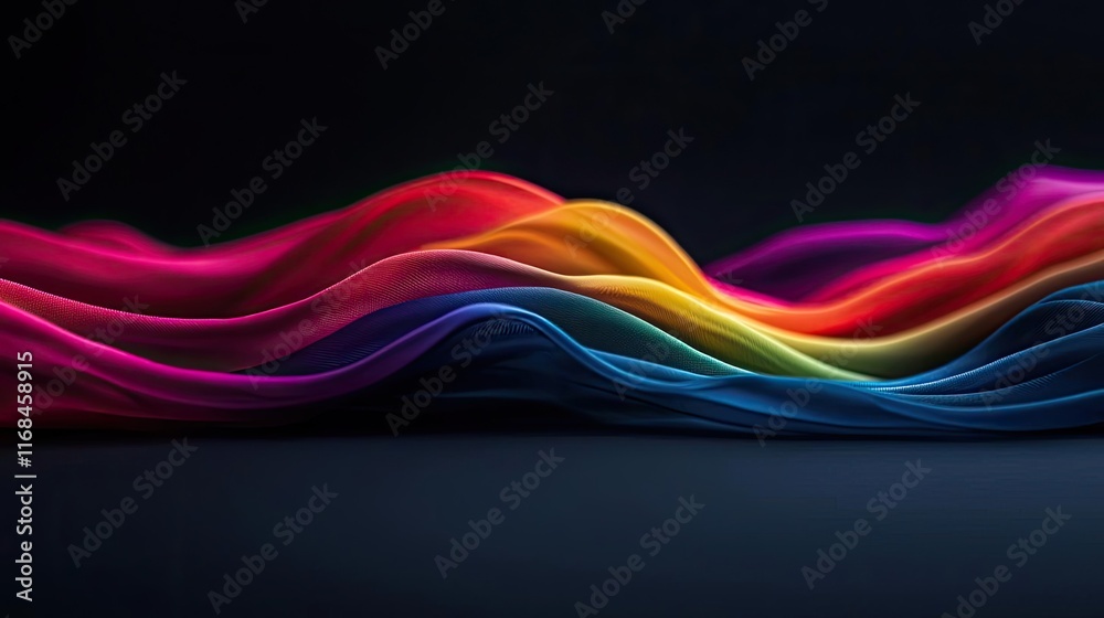 Aufkleber Rainbow abstract background concept. Vibrant waves of color creating a dynamic and visually striking abstract background.