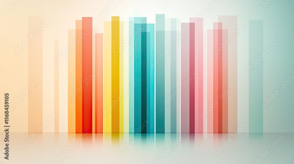 Aufkleber Rainbow abstract background concept. Abstract colorful bars creating a dynamic, modern background for design or presentations.