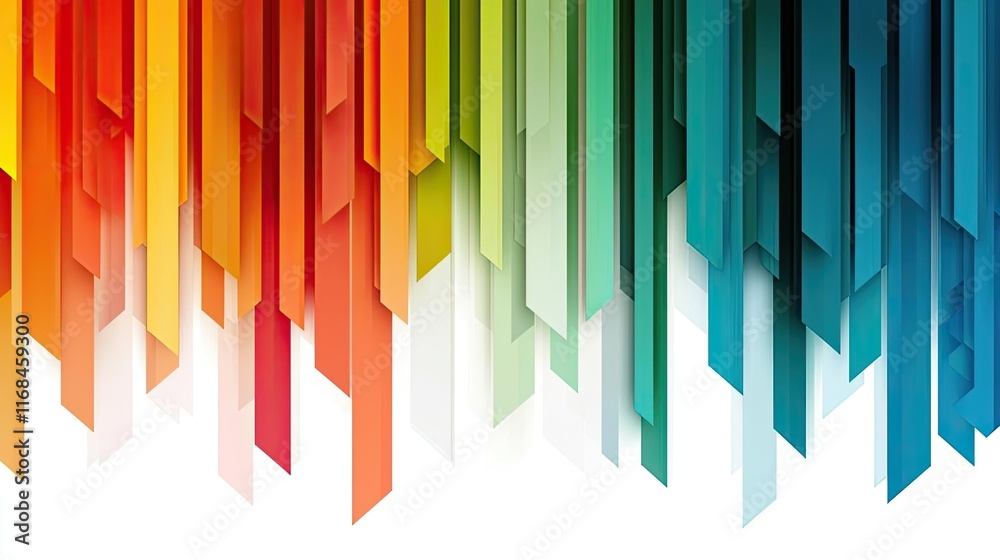 Poster Rainbow abstract background concept. Vibrant abstract background with colorful vertical stripes creating a dynamic visual.