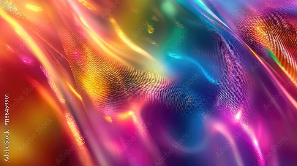 Poster Rainbow abstract background concept. Vibrant abstract colors flowing in a mesmerizing fluid pattern.