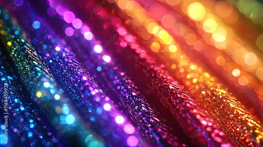 Poster rainbow abstract background concept. colorful glitter background sparkling with vibrant rainbow hues