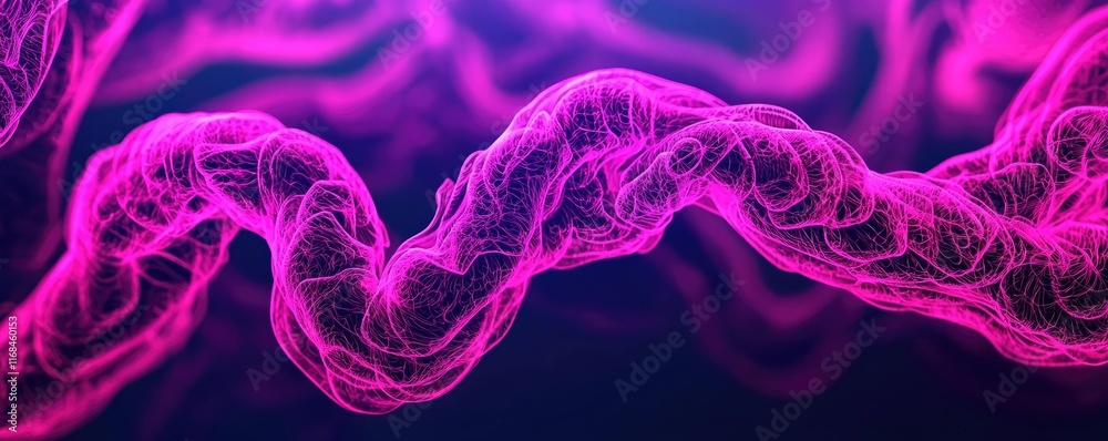 Poster ink abstract background idea. abstract representation of vibrant pink and purple strands resembling 