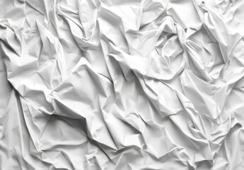 Obraz premium Abstract white crumpled fabric texture background.
