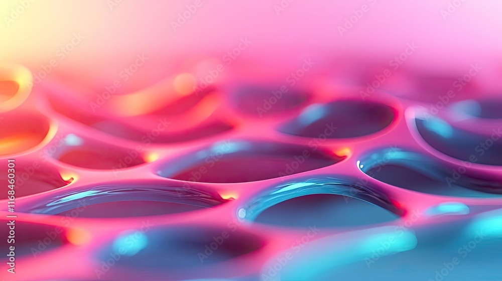 Aufkleber Ink abstract background idea. Abstract close-up of colorful bubbles creating modern artistic patterns.