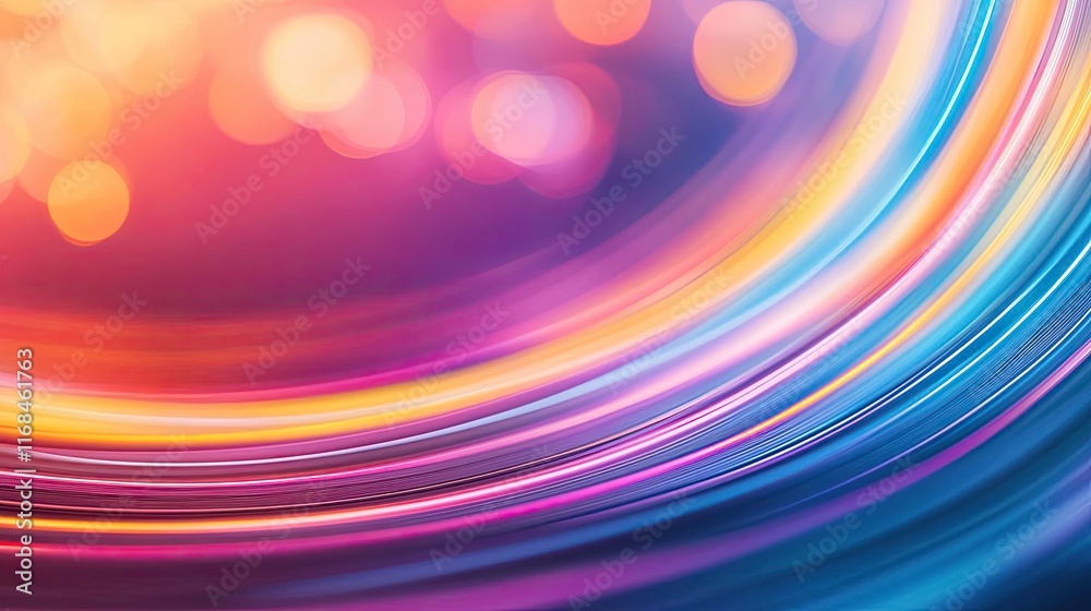 Poster Rainbow abstract background concept. Vibrant abstract swirls of color, creating a dynamic and modern background effect.