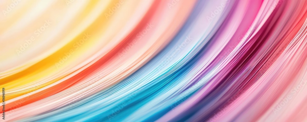 Poster Rainbow abstract background concept. Abstract colorful waves creating a vibrant and harmonious visual impact.