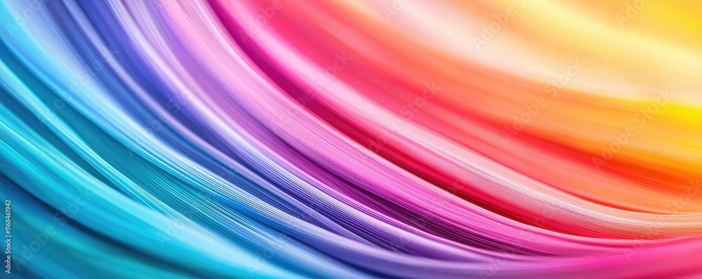Poster Rainbow abstract background concept. Vibrant colorful wave abstract background for creative projects and design inspiration.