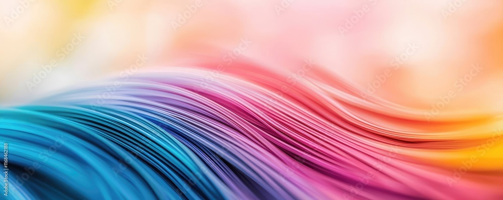 Poster Rainbow abstract background concept. Vibrant waves of color create a dynamic and artistic background.