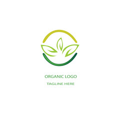 abstract eco organic logo design