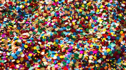 Colorful confetti floating around with sparkling backgrounds creating a festive atmosphere for holiday promotions. Bringing joy and excitement to attract people during the holiday season, making 