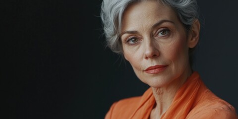Portrait of a Mature Woman with Intense Gaze