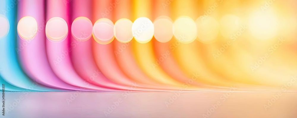Aufkleber Rainbow abstract background concept. Colorful gradient abstract background with soft curves and vibrant light bokeh effects.
