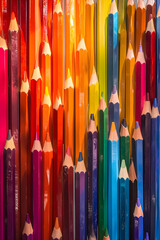 Fototapeta premium Colorful Spectrum Fence: A Creative Expression Beyond Boundaries