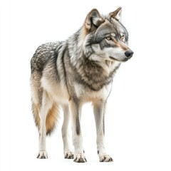 Wolf on White Background