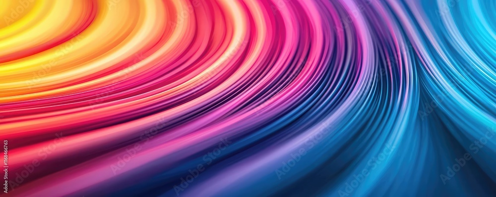 Poster rainbow abstract background concept. vibrant waves of color blend seamlessly, creating a stunning vi