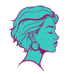 Stylized Flat Color Portraits Modern Minimalist Profiles for Branding and Design.
