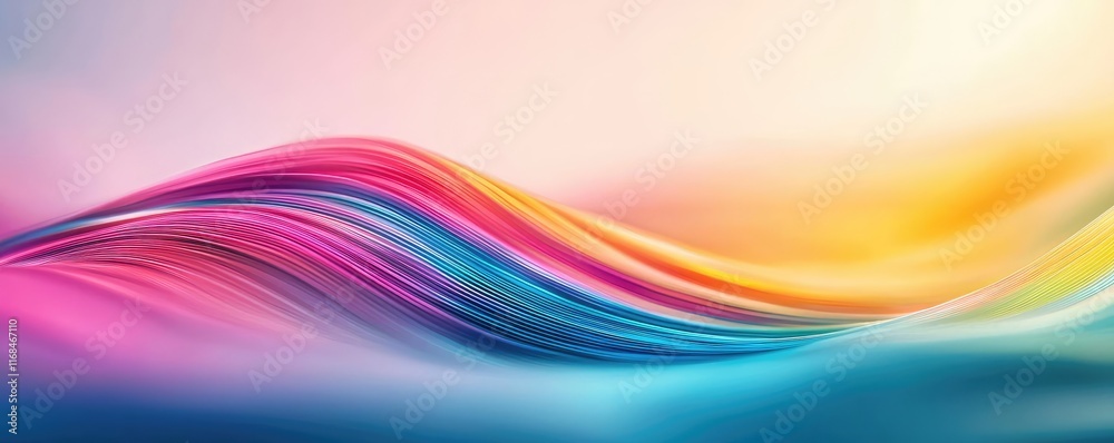 Aufkleber rainbow abstract background concept. a vibrant wave of colors blending harmoniously, creating a soot