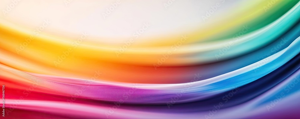 Poster Rainbow abstract background concept. Vibrant abstract wave design with flowing colors creating a dynamic visual effect.