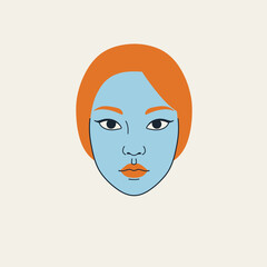 Stylized Flat Color Portraits Modern Minimalist Profiles for Branding and Design.
