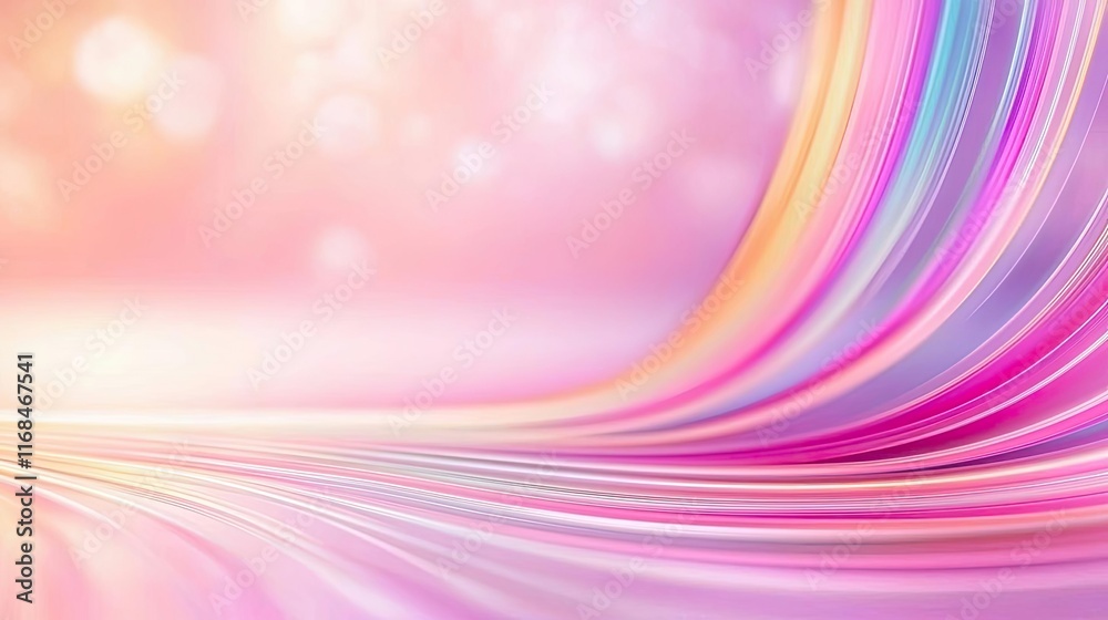 Poster rainbow abstract background concept. a vibrant abstract background showcasing soft pastel waves and 