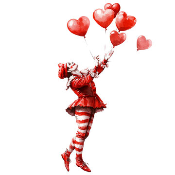 recommend clip art: Red Valentine's Circus Clipart Vector Illustration