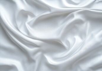 Elegant white silk fabric texture background.