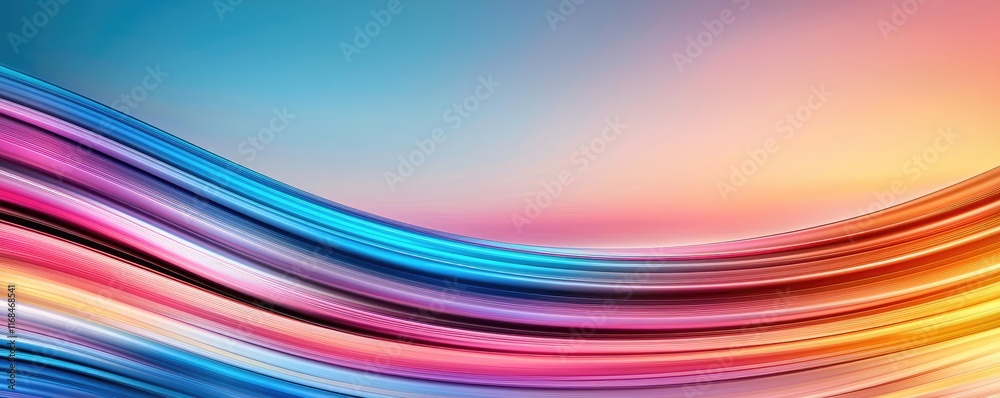 Aufkleber Rainbow abstract background concept. Colorful abstract waves in a smooth gradient forming a mesmerizing artistic background.