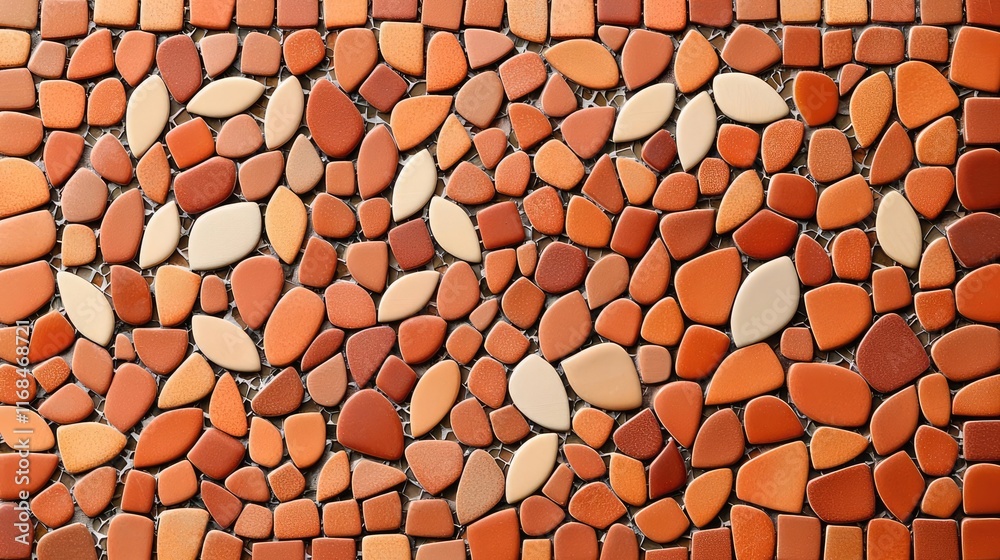Poster mosaic abstract background concept. colorful mosaic pattern featuring varied shapes and earthy tones