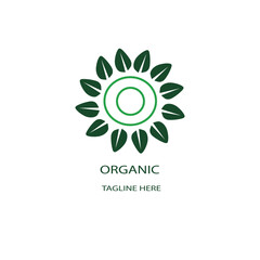 abstract flower organic logo design