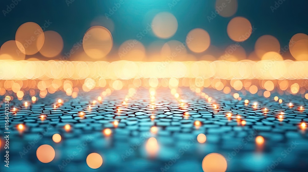 Poster Mosaic abstract background concept. Abstract background with bokeh lights, creating a dreamy atmosphere of colors.