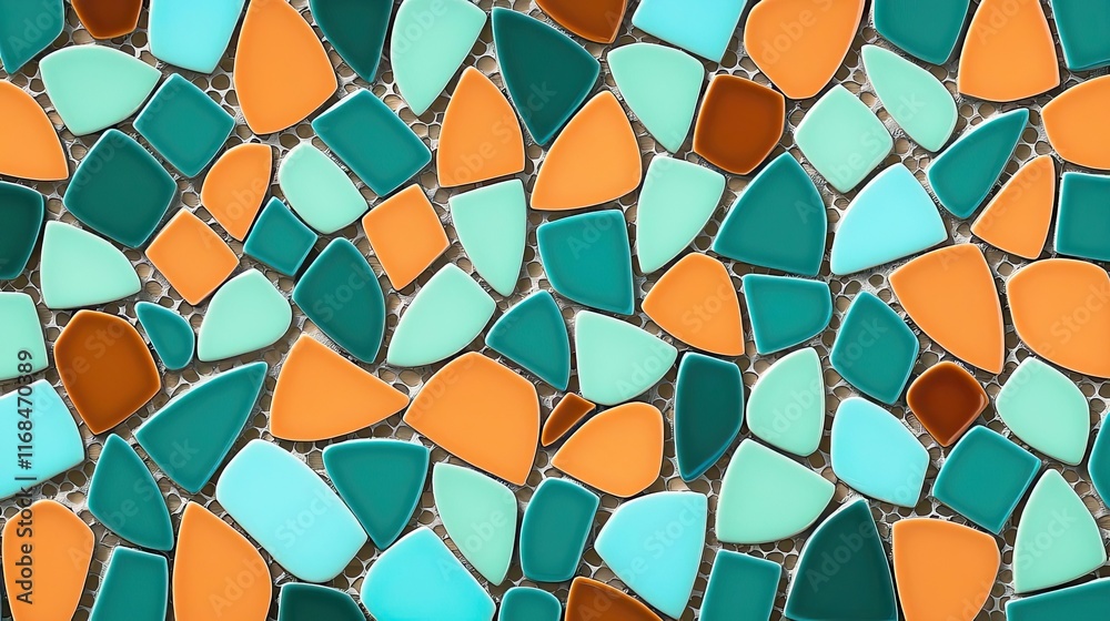 Poster mosaic abstract background concept. vibrant mosaic pattern showcasing colorful ceramic tiles in a mo