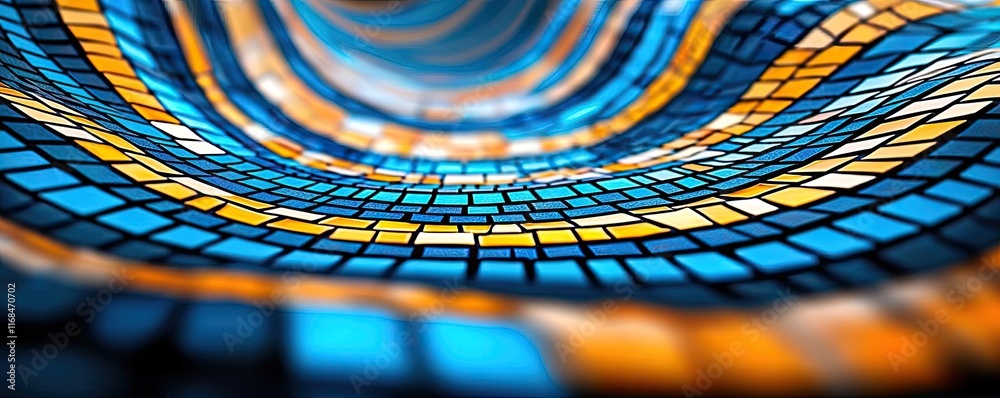 Aufkleber Mosaic abstract background concept. Colorful abstract pattern creates a mesmerizing digital background or texture.