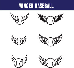 Obraz premium winged baseball or baseball with wings 