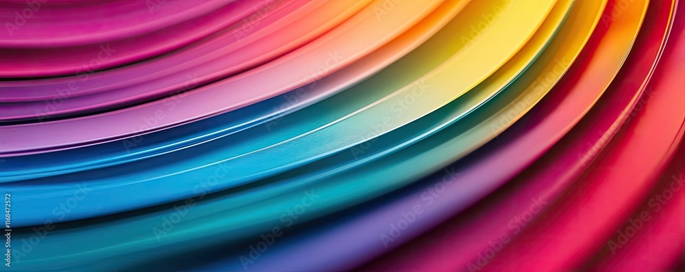 Poster Rainbow abstract background concept. Vibrant waves of color create a dynamic and eye-catching background for creative designs.