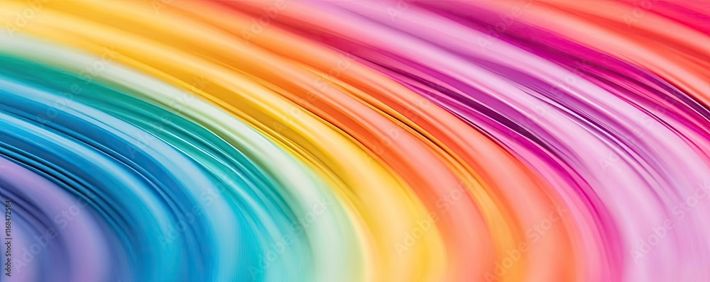Poster Rainbow abstract background concept. Colorful abstract background showcasing vibrant and smooth flowing hues.