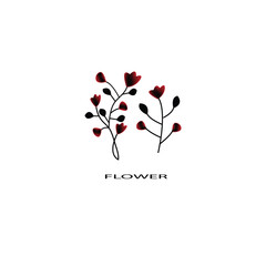 Valentine card with hearts flower design