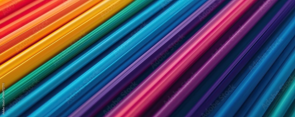 Poster rainbow abstract background concept. colorful, vibrant lines create a visually stunning abstract bac