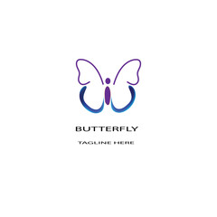 abstract background with butterfly logo design