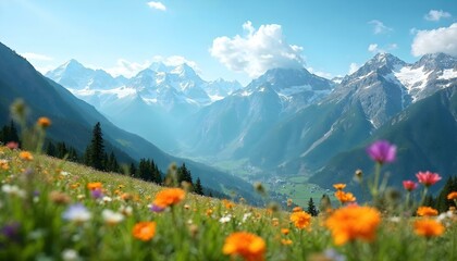 Fototapeta premium meadow with flowers