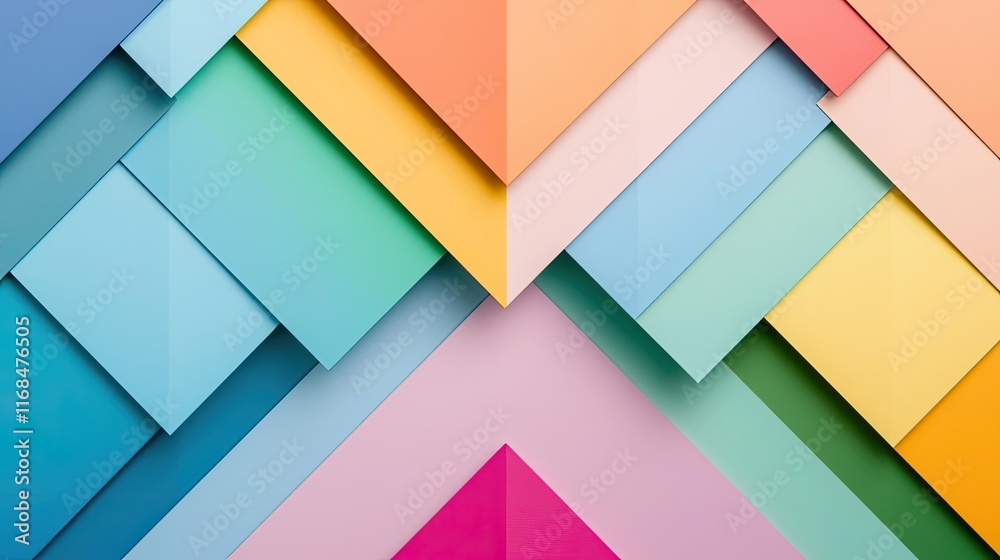 Aufkleber Rainbow abstract background concept. Colorful geometric patterns create a vibrant abstract background for design projects.